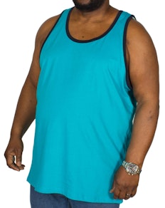 KAM Plain Ringer Vest Breeze Blue
