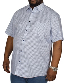 KAM Dobby Short Sleeve Shirt Navy