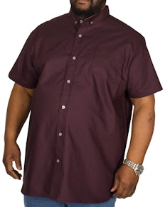 D555 Kevin Short Sleeve Oxford Shirt Plum