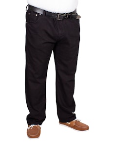 Bigdude Elasticated Waist Jeans Black