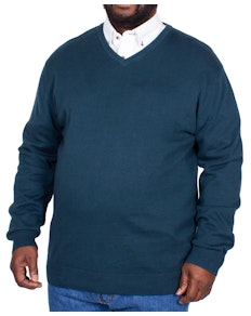 Espionage V-Neck Knitted Jumper Teal