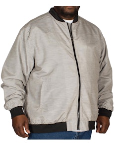 D555 Lined Textured Bomber Jacket Grey
