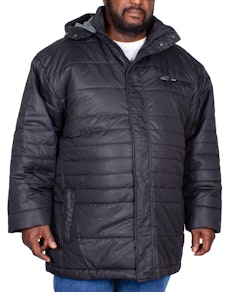 KAM Foil Print Padded Jacket Black
