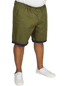 Bigdude Elasticated Waist Chino Shorts Khaki
