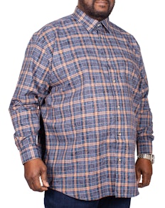 Cotton Valley Twill Check Long Sleeve Shirt Black/Tan