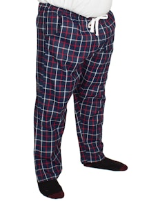 Bigdude Modern Check Lounge Pants Navy/Red
