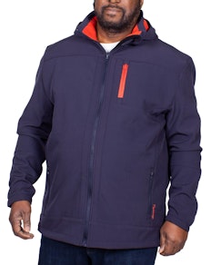 Espionage Hooded Softshell Jacket Navy/Ornage
