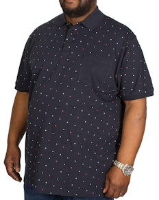 Bigdude Dotted Polo Shirt Navy