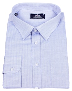 Rael Brook Herringbone Long Sleeve Shirt Blue