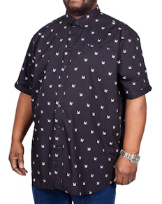D555 Marley Printed Short Sleeve Shirt Black