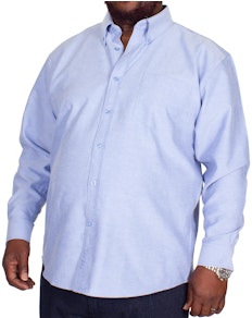 KAM Long Sleeve Oxford Shirt Denim