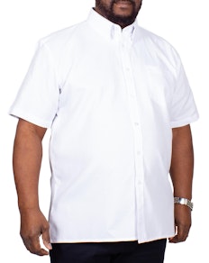KAM Short Sleeve Oxford Shirt White