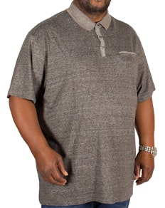 D555 Bradford Fine Stripe Polo Shirt Grey