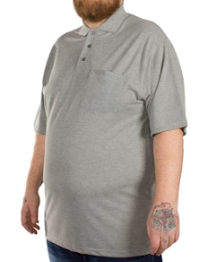 Bigdude Polo Shirt With Pocket- Grey