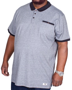 D555 Dryden Fine Stripe Polo Shirt Black