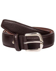 Harry Leather Stitch Detail Belt Brown