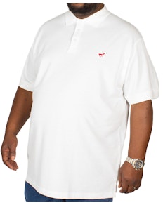 Bigdude Embroidered Polo Shirt White