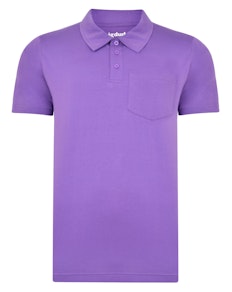 Bigdude Jersey Polo Shirt With Pocket Purple Tall