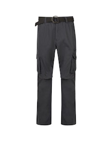 KAM Zip Off Cargo Trousers Charcoal