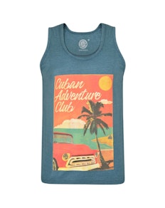 KAM Cuban Print Vest Denim