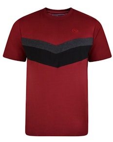 KAM Cut & Sew T-Shirt Burgundy