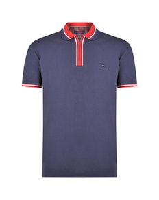 KAM 1/4 Zip Polo Shirt Navy