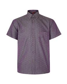 KAM Dobby Weave Short Sleeve Shirt Grape