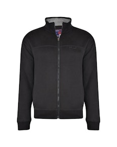 KAM Zip Through Sweater Black