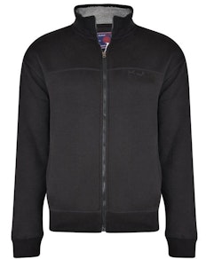 KAM Zip Through Sweater Black