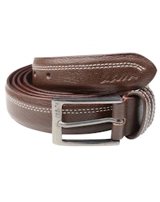 KAM Leather Trouser Belt Brown