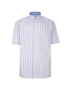 KAM Premium Check Shirt Blue