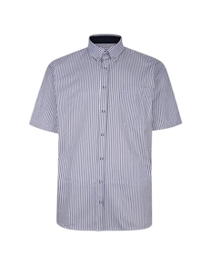 KAM Premium Stripe Shirt Navy