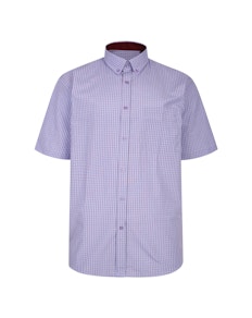 KAM Premium Check Shirt Lilac