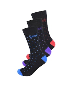 D555 Bolt 3 Pack Patterned Socks