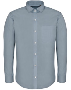 Bigdude Fine Twill Long Sleeve Shirt Light Blue Tall