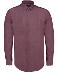 Bigdude Chambray Long Sleeve Shirt Red Tall