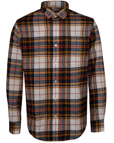 Bigdude Check Flannel Long Sleeve Shirt Yellow/Red