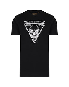 KAM Zero Fear Printed T-Shirt Black