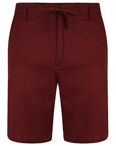 Bigdude Linen Shorts Burgundy