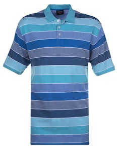 Espionage Auto Stripe Polo Shirt Mint Navy Green