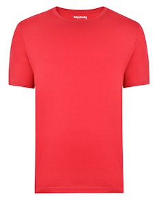 Bigdude Plain Crew Neck T-Shirt Red Space Cherry