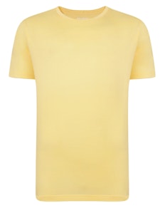 Bigdude Plain Crew Neck T-Shirt Yellow Tall