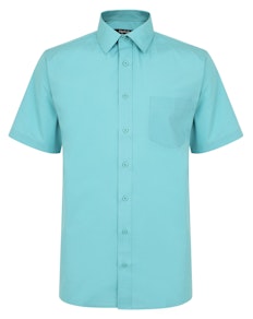Bigdude Classic Short Sleeve Poplin Shirt Green