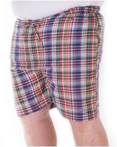 Fitzgerald Loungewear check shorts Navy Blue