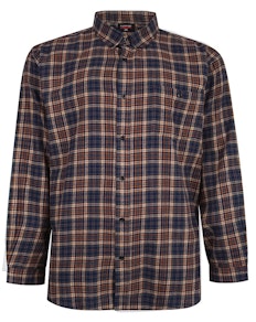 Espionage Brush Check Shirt Navy