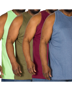 Bigdude Plain Vest Colours 4 Pack